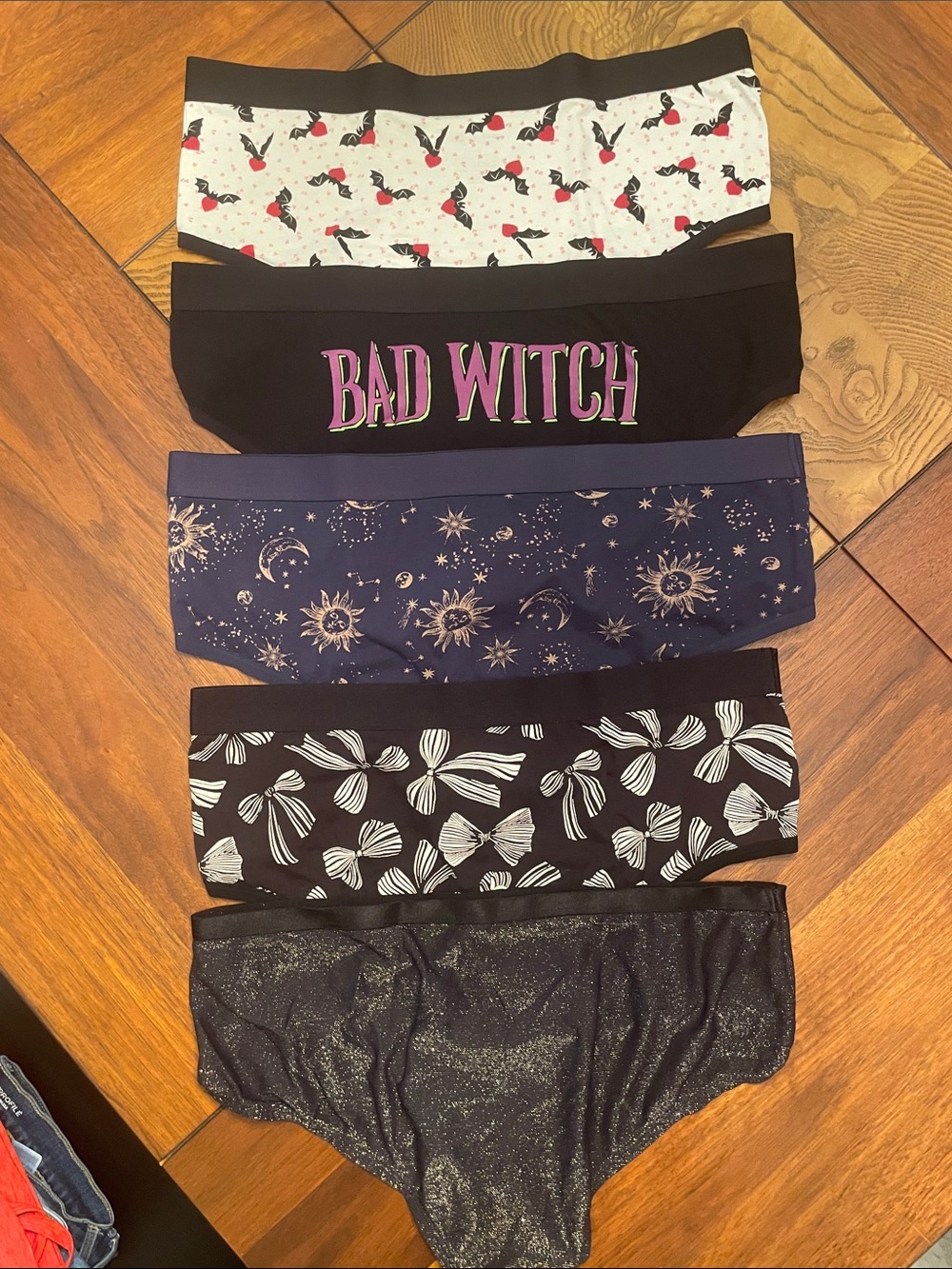 torrid Black, Navy & Gray Assorted Hipster Panty 5-Pack M23 - Picture 2 of 11